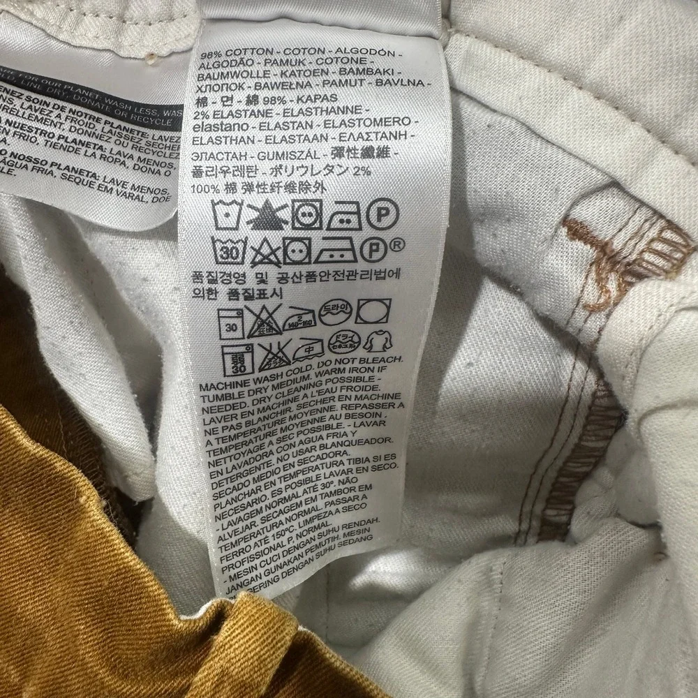 Levis‎ Chino Pants Men 29X32 Brown Slim Straight Preppy Cotton Everyday Casual